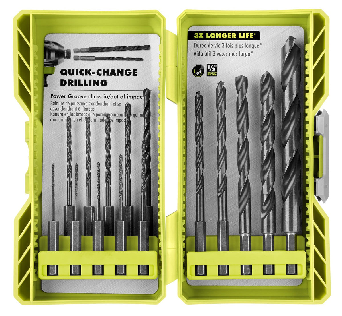 15 PC. BLACK OXIDE HEX SHANK DRILL BITS Image 3