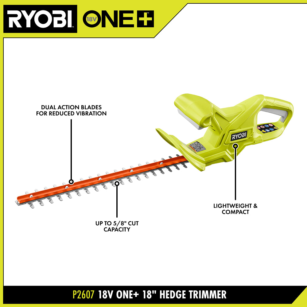 18V ONE+ 18" Hedge Trimmer Kit