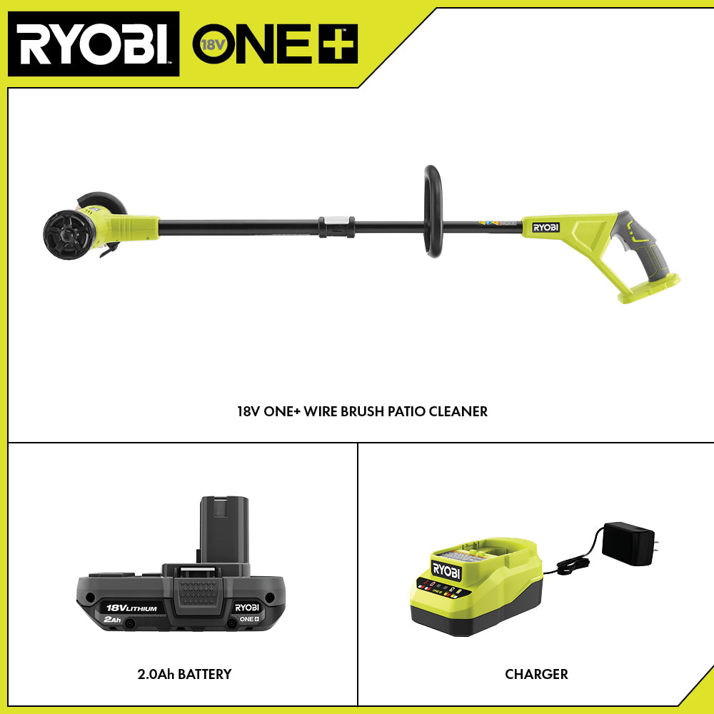 18V ONE+ OUTDOOR PATIO CLEANER - WIRE BRUSH KIT Image 2