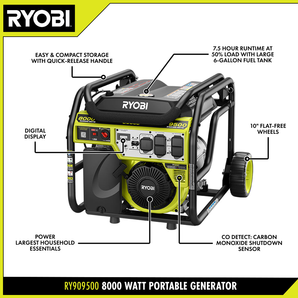 9500W Portable Gas Generator