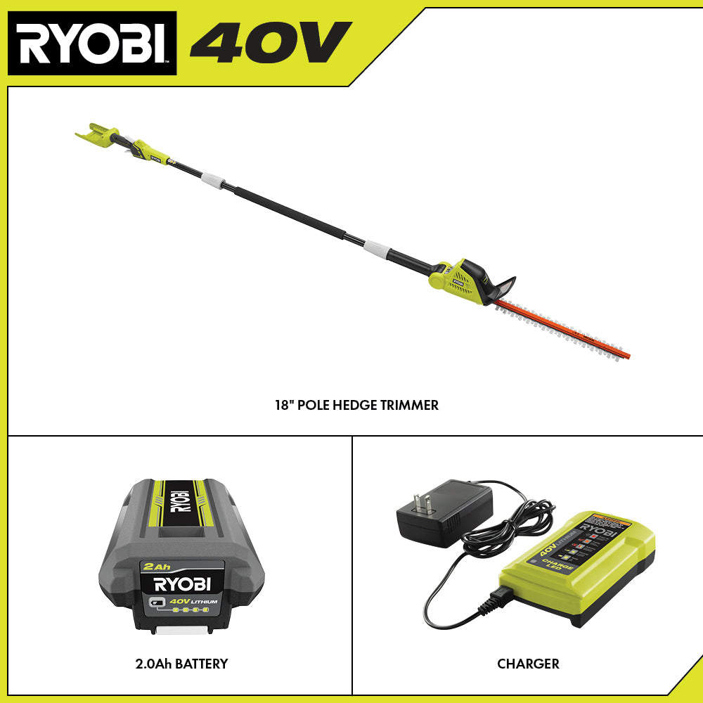 40V 18" POLE HEDGE TRIMMER Image 2
