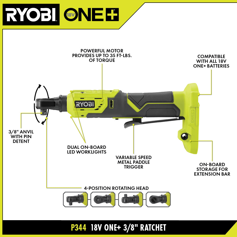 18V ONE+ 3/8" RATCHET Image 2