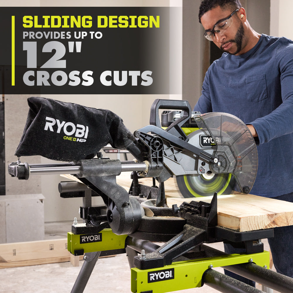 18V ONE+ HP BRUSHLESS 10" SLIDING COMPOUND MITER SAW KIT Image 4