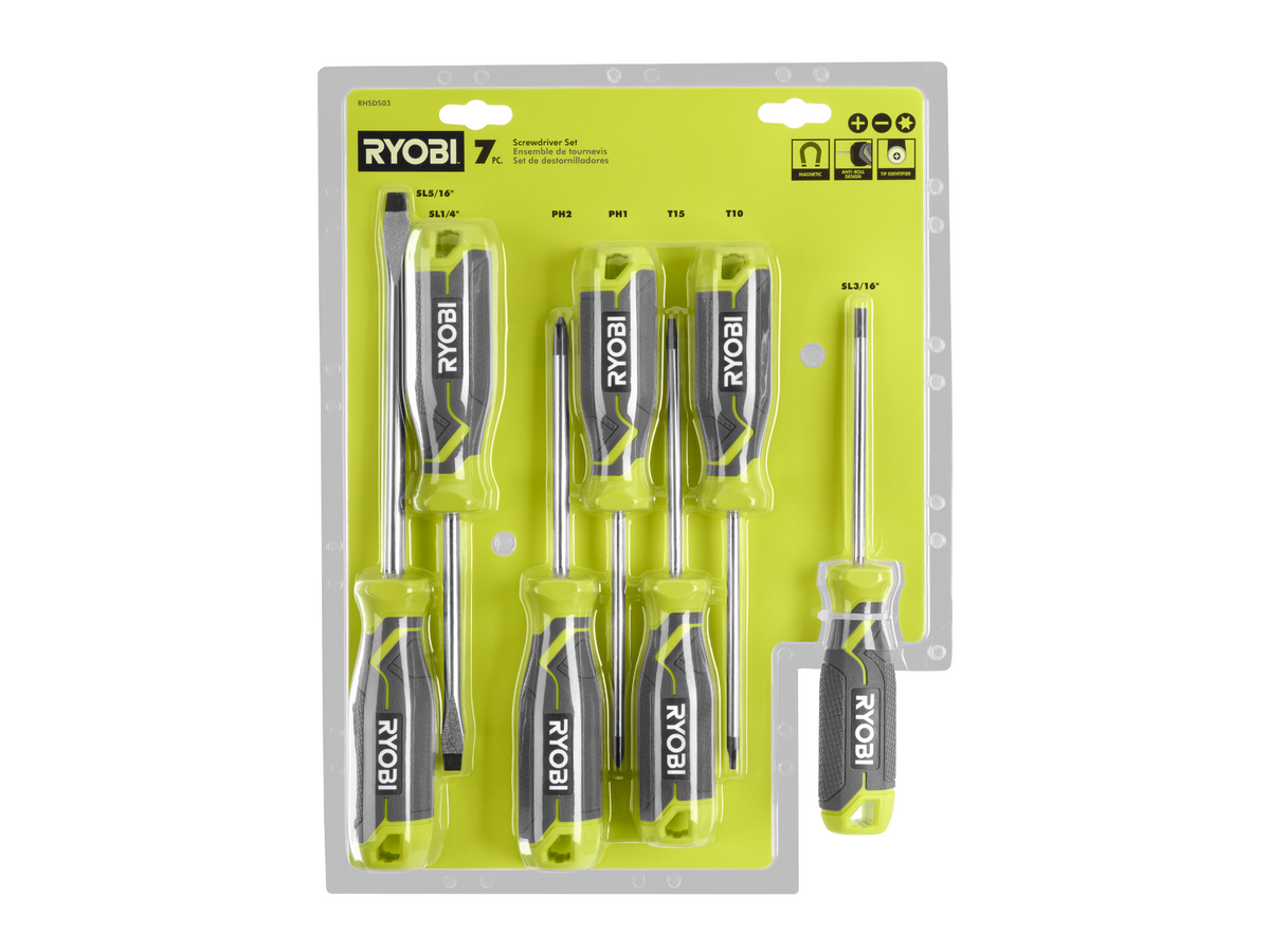 Screwdriver Set (7-Piece) with Cushion Grip Handles Image 8