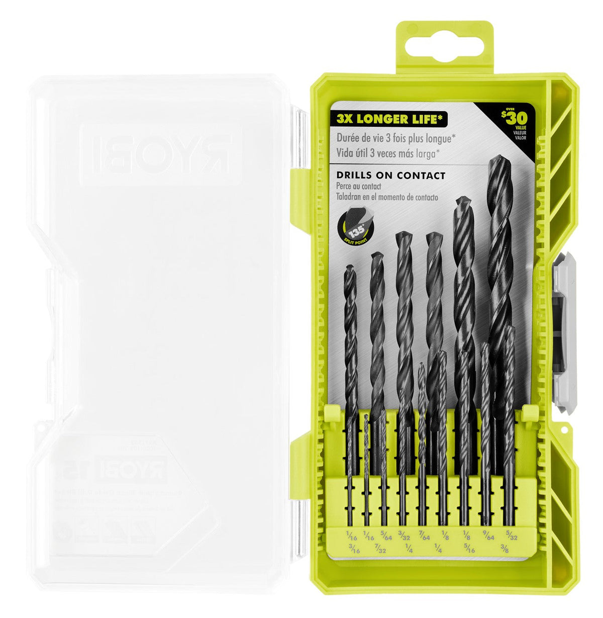 15 PC. ROUND SHANK BLACK OXIDE DRILL BIT SET Image 2