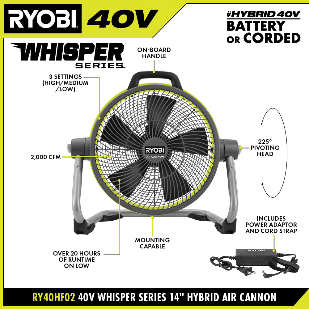 40V 14" HYBRID AIR CANNON Image 3